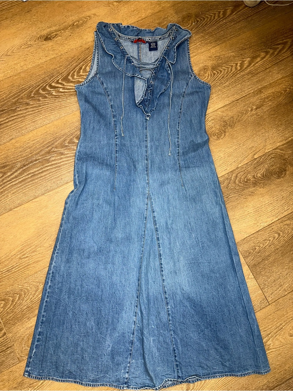 Ralph Lauren Sleeveless Denim Maxi Dress in Blue